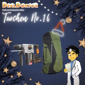 Thumbnail 🎁 DealDoktor Adventskalender - Türchen 16: WORX Bohrhammer &amp; Deuter Rucksack zu gewinnen!