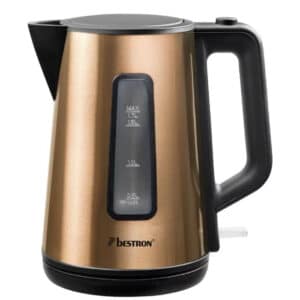 Bestron Wasserkocher 1.7 Liter Fassungsververmögen, 2200 Watt Farbe:Kupfer für 12,99€ (statt 24,49€)