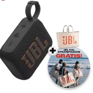 🎵 JBL Go 4 Bluetoothbox +  gratis JBL XXL Strandtasche für 33€