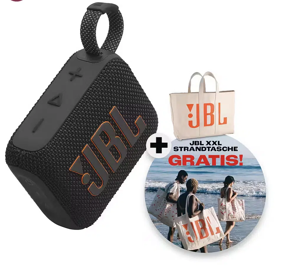 Thumbnail 🎵 JBL Go 4 Bluetoothbox +  gratis JBL XXL Strandtasche für 33€