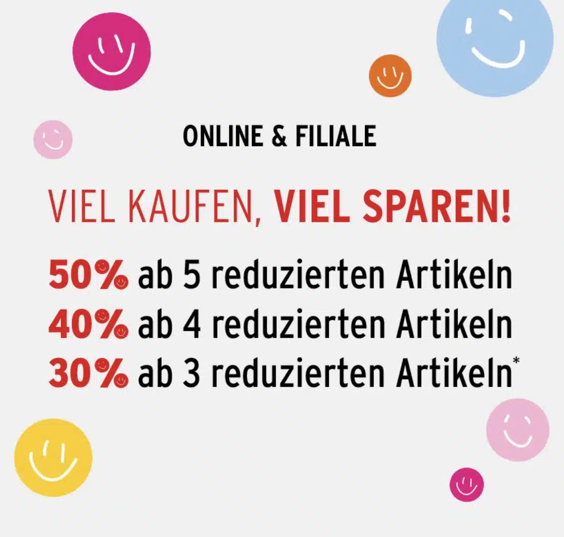 ❤️ Ernsting's Family Staffelrabatt: 30% ab 3 Artikeln, 40% ab 4 Artikeln &amp; 50% ab 5 Artikeln