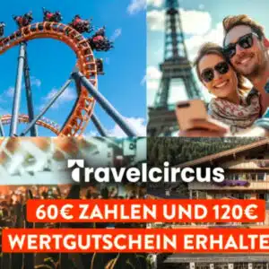 Aldi (Süd): 120€ Travelcircus Gutschein für nur 60€ (auch online verfügbar)! 🌴