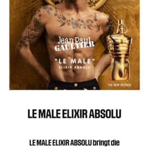 Gratis Parfum Probe JEAN PAUL GAULTIER LE MALE ELIXIR ABSOLU“ über Sopo