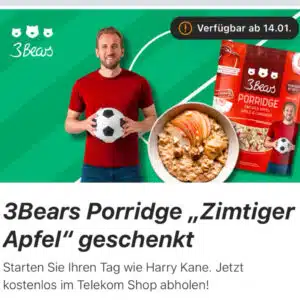 🍎 Magenta Moments: 3Bears Porridge„Zimtiger Apfel" gratis!