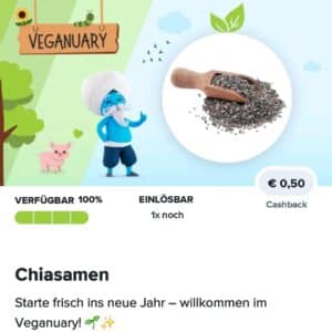 50 ct Cashback auf Chiasamen beim Marktguru Veganuary 💚