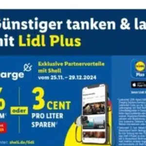 Lidl Plus App: 3 Cent pro Liter bei Shell sparen (10.02.25 – 09.03.25)