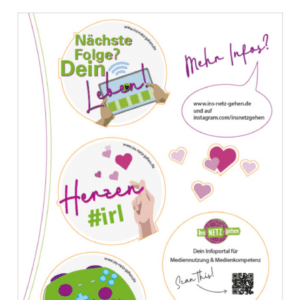 Gratis Stickerbogen für die Familie mit Thema ins Netz gehen