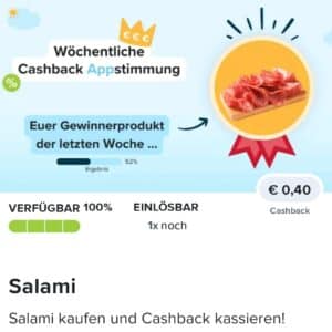 0,40€ Cashback auf Salami bei Marktguru