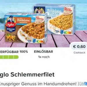 0,60€ auf Iglo Schlemmerfilet bei Marktguru