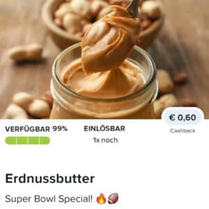 0,60€ Cashback auf Erdnussbutter bei Marktguru