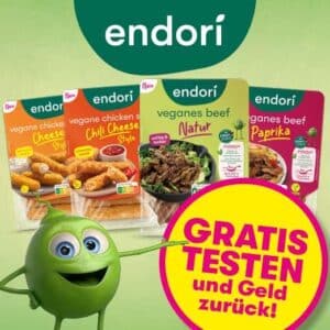 endori gratis testen - veganes Beef / Chicken Sticks!
