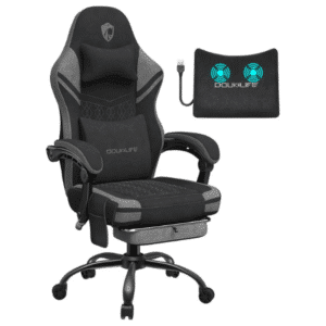 Douxlife Gaming Stuhl Massage mit Fußstütze, 158kg