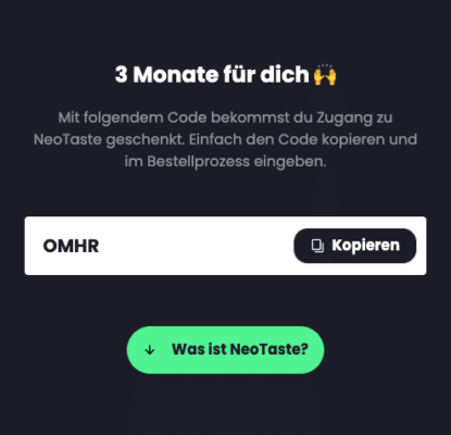 Der Code OMHR im Eingabefeld.