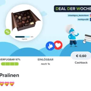 60 Cent Cashback auf Pralinen mit Marktguru 💝