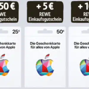 Rewe: Apple Geschenkkarten mit 10% Rewe