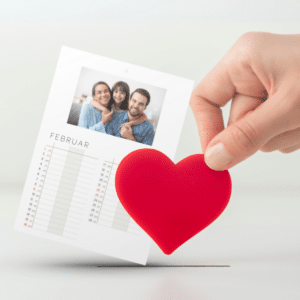 Last-Minute-Valentinstags-Geschenk: Persönlicher Fotokalender in unter 60 Sekunden (Startdatum frei wählbar) + Spendenoption