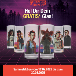 Letzte Chance! 😀 Stranger Things Gläser GRATIS (EDEKA Sammelaktion / Edeka App und Payback) 😀 Nur bis 30.3.!