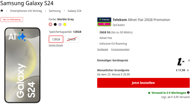 Samsung Galaxy S24 Handytarif