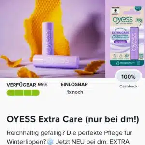 Oyess Extra Care * Gratis über Marktguru nur bei dm