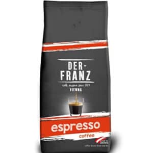Der-Franz Espresso Kaffee, Intensität 5/5, Arabica und Robusta, ganze Bohne, 1kg für 10,61€ (statt 13,14€)
