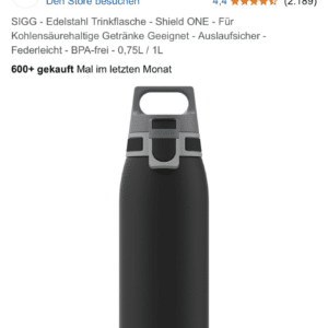 SIGG Shield ONE Edelstahl Trinkflasche 1L für 20,90€(statt 23,90€)