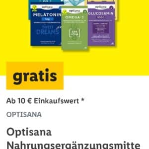 Gratis Optisana Nahrungsergänzungsmittel in der Lidl App