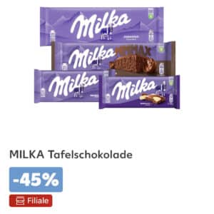 🍫MILKA Tafelschokolade -45% mit der Kaufland App 🍫