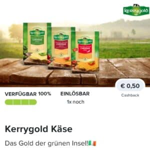 0,50€ Cashback auf Kerrygold Käse 🧀 bei Marktguru
