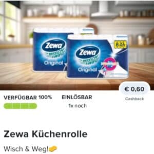 0,60€ auf Zewa Küchenrolle bei Marktguru