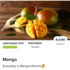 0,40€ Cashback auf frische Mango bei Marktguru