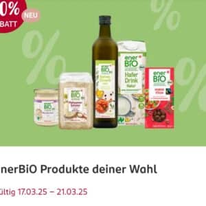 20% Rabatt auf enerBio Produkte bei Rossmann (beliebig oft vom 17.-21.03.)
