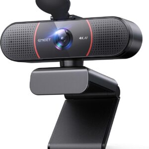 EMEET 4K Webcam für PC, C960 4K UHD Webcam mit Objektivabdeckung & Dual Mikrofon