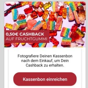 0,50 Cashback auf Fruchtgummi bei scondoo