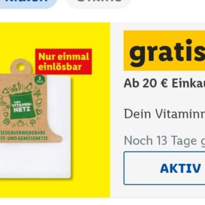 Gratis Vitaminnetz in der Lidl App
