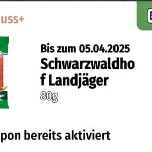 [regional] - 1 Paar Landjäger gratis zum Einkauf, ohne MEW! Edeka Südwest [ggf personalisiert]