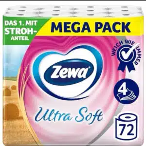 Zewa Ultra Soft : Das erste Toilettenpapier mit Strohanteil - 4lagig, 72 Rollen für 29,77€(statt 66,70€)