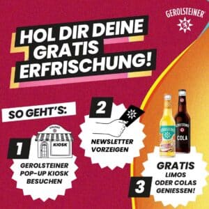 Gerolsteiner Limo gratis in Köln