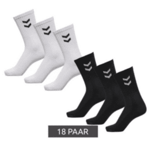 2x 18-Paar hummel 🐝 Basic Crew-Socken mit Kontrastwinkel für 30€