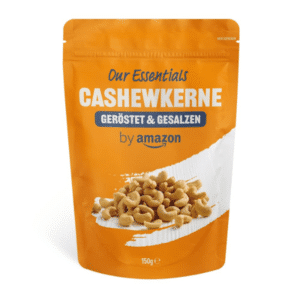 Deutlich günstiger als beim Discounter! 😀 Cashewkerne by Amazon, 150g, ab 1,67€ pro Tüte! 🚀🔥