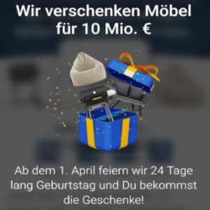 CHECK24 verschenkt Möbel für 10 Mio. € ab 1. April! 🤯
