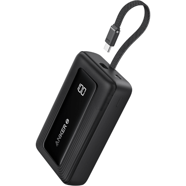 Thumbnail Anker Powerbank 20.000mAh 30W mit integriertem USB-C Kabel für 19,59€ (statt 31€)