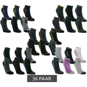 36 Paar Uncle Sam Herren Baumwoll-Socken in vers. Farben für 20€