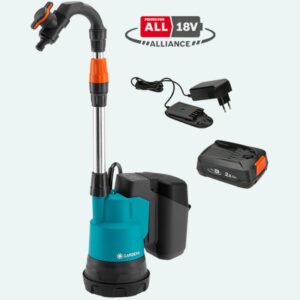 Gardena Akku-Regenfasspumpe 2000/2 18V P4A Ready-To-Use Set (inkl. Akku &#043; Ladegerät) für 83,29€ statt 119€