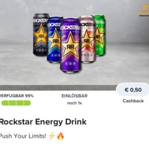 50 Cent Cashback auf Rockstar Energy Drink mit Marktguru