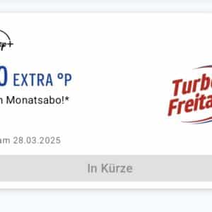 NUR AM 28.03.25 - 600 Payback-Punkte für ein Monatsabo Disney&#043; - somit Gratismonat möglich plus ggf. Gewinn (evtl. personalisiert)