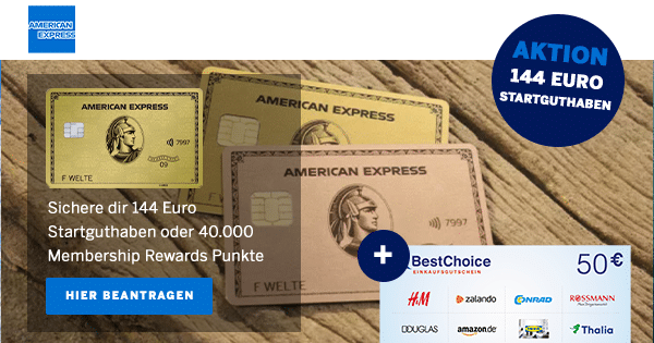 American Express Gold oder Rosé Card