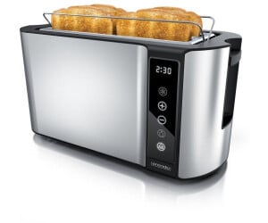 Arendo - Edelstahl Toaster Langschlitz 4 Scheiben