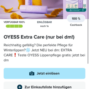 Oyess Extra Care Gratis nur bei Dm