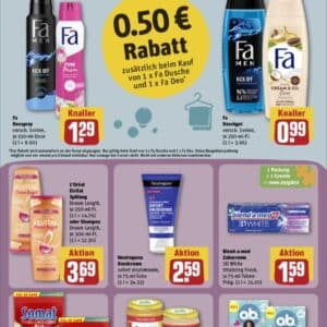 gratis Fa Dusche durch Angebot Rewe & Marktguru