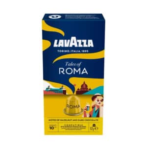 Lavazza, Tales of Roma, 10 Nespresso mit Noten von Haselnuss und dunkler Schokolade für 2,99€(statt 3,99€)